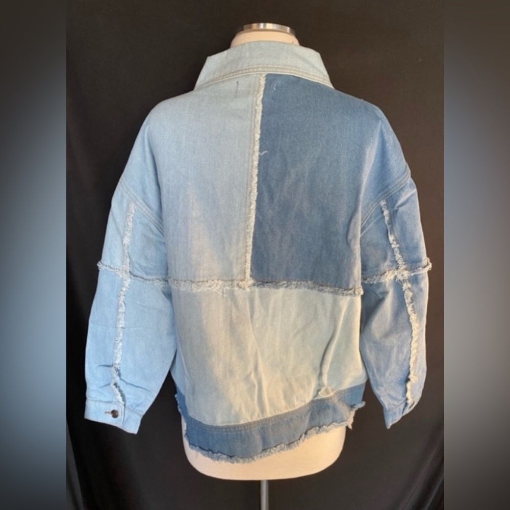 Women’s Patchwork Denim Jacket Small - image 2
